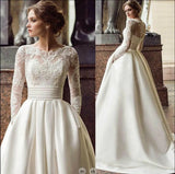 Main Wedding Dress 2026 New Long-Sleeved Lace Small Tail Wedding Dress Spring HZ0517