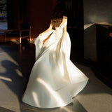 French Light Wedding Dress 2026 New Set Of Face One-Shoulder High-End Engagement Fishtail Evening Dress Super Fairy Travel Yarn HZ0517