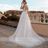Light Wedding Dress New With Sleeve Lace Sticker Wedding Dress Travel Sea View Photo Wedding Dress HZ0517