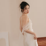 Light Wedding Dress French 2026 New Simple Mori Travel Photography Bride Wedding Welcome Yarn Dress Dress Dress Woman HZ0517