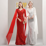 Evening Dress Women 2026 New High-End Texture Dress High-End Long Afield Red Queen Elegant HZ0517
