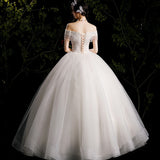 Tuxedo Shoulder Wedding Dress 2026 New Bridal Wedding Dress Princess Dream Simple Tailing Woman HZ0517
