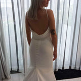 Sexy Deep V Bareback Mermaid Evening Dress Small Tail Formal Prom Party Dress HZ0517
