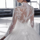 2026 New Bridal Wedding Dress Lace Twive Twives Long Sleeve Main Wedding Dress HZ0517