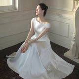 French-Style Fasci Bridal Bridal Engagement Welcome Dress Temperament Luxury Birthday Certificate White Dress HZ0517