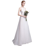 2026 New Word Shoulder French Hanging Neck Light Wedding Dress Mori Version Of The Korean Version Of The Lace Out Of The Light Dress Woman HZ0517
