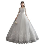 Long-Sleeved Wedding Bride 2026 New French Simple Dress Small Thin Pregnant Woman Large Size Summer HZ0517