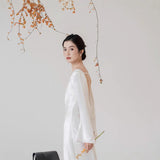 White Light Wedding Brigade Filming French Engagement Bride Wedding Toast Dress Dress HZ0517
