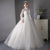 Light Wedding Dress 2026 New Temperament Bridal Bridal Dress Long-Sleeved Super Fairy Dream Simple Princess Dress HZ0517