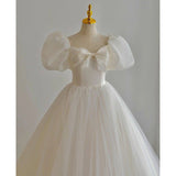 Light Wedding Dress 2026 New Bridal Girl Small Man With The Landlord Yarn French Simple Travel Shot Mori Dress Dress HZ0517