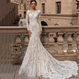 2026 Summer New Wedding Dress Sexy Lace Long Sleeve Dress Evening Dress HZ0517