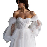 French Light Wedding Dress 2026 New Temperament Welcome Dress Super Xiansen Long Sleeve Small Tail Yarn High Sense HZ0517