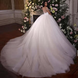 2026 New Wedding Dress Light Luxury Dream Princess Wind Tail Heavy Industry Light Spong Skirt Bridal Dress HZ0517