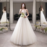 French-Style Denstalt Wedding Dress 2026 New Breast-Skinny Princess Super Fairyson Simple Go Out Of The Net Red Model HZ0517
