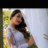 2026 New Wedding Dress Bride Wedding Simple Temperament Long-Sleeved Wedding Spring HZ0517