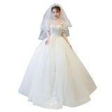 Main Wedding Dress 2025 New Summer Bride French Wedding Dress Luxury Wedding Dress HZ0517