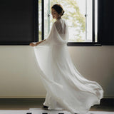 French Light Wedding Temperament Sen Series Super Fairy Out Yarn Wedding Wedding Dress Simple White Certificate Registration Dress HZ0517