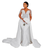 2026 Wedding Dress Sexy Suspension V-Neck Dress Wedding Dress Evening Dress HZ0517