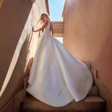 High-Waisted Pregnant Women's Light Wedding Dress 2026 New Bridal Densance High-End Simple Retro Tailing Dress French Yarn HZ0517
