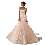 Hanging Shoulder Wedding Dress 2026 New Bride Simple Deep V Collar Big Dew Back Shot Small Tail Soft Yarn Thin HZ0517