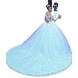 Wedding Dress Tail 2026 New Atmospheric Bridal Temperament Elegant Court Style Wedding Dress HZ0517