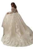 Bride Wedding Dress 2026 Spring New Shoulder Long-Sleeved Lace Wedding Dress HZ0517