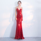 Evening Dress Women's New Fashion Banquet Long Elegant Sexy Princess Fishtail Annual Host Dress HZ0517