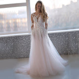 2026 Sexy V-Neck Wedding Dress Open Lace Bridal Beach Wedding Dress Fashion Engagement Banquet Outdoor Sen Family Travel Skirt HZ0517