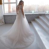 2026 Sexy V-Neck Wedding Dress Open Lace Bridal Beach Wedding Dress Fashion Engagement Banquet Outdoor Sen Family Travel Skirt HZ0517