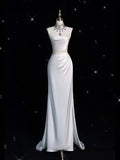 New 20256 Goddess Winding Noodle Tie With Bare Back High-Rise Fishtail Long Dress Light Extravagance Evening Dress HZ0517