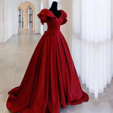 Wedding Toasting Winter Cover Arm New Wine Red Vertiny Bride Wedding Thanks Banquet Dress Is Thin HZ0517