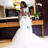 2026 New Fishtail Light Wedding Temperament Waist One-Word Shoulder Repair Simple European Style Wedding Dress HZ0517