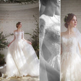 Light Wedding Dress 2025 New Bride Wedding Small Sleeves Together Thin Shoulder Tugged Yarn Woman HZ0517