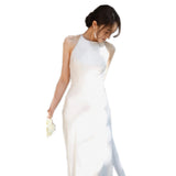 Sen Family Light Wedding Dress Simple Out Of The Yarn Small Tug White Thin Super Fairy Welcome Yarn Wedding Dress HZ0517