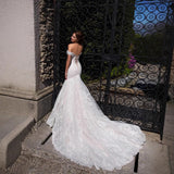 2026 New Temperament Shoulder Bride Slim Thin Tail Wedding Wedding Simple Tail Fishtail Wedding Dress HZ0517