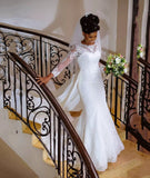 New Tulle Tectaic Dress African Large-Size Fishtail Long Tail Wedding Dress HZ0517