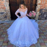 2026 New Women's Evening Dress Dress Long-Sleeved Solid Color Perspective Lace Bridal Wedding Dress HZ0517