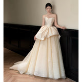 French Brag Main Wedding Dress 2026 New Bride Engagement Wedding Dress High-End Light Luxury Welcome Out Of The Door Light Wedding Dress HZ0517