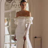 Lace New Bridal Wedding Dress French Light Luxury High-End Feelds Of The Evening Dress HZ0517