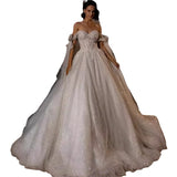 Wedding White Sexy Shoulder-To-Shoulder-Back Wedding Dress 2026 New Temperament High-End Wedding Dress HZ0517