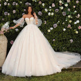 Bridal Wedding Dress 2026 New Women's Sexy Breast-Wearing Dress White Temperament Tail Wedding Dress HZ0517