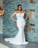 French Light Wedding Temperament Advanced Sensun Super Fairy Lace Out Of The Yarn Repair Fish Tail High Waist Wedding Dress HZ0517