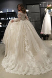 Bride Wedding Dress 2026 Spring New Shoulder Long-Sleeved Lace Wedding Dress HZ0517