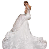 Bridal Wedding Dress Female Sen Tie Waist Fishtail Super Fairy Thin High Elegant Temperament Yarn Dress HZ0517