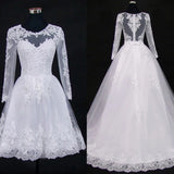 2026 Spring New Korean Version Of Long-Sleeved Lace Dream Fairy Gas Large Long Tail Wedding Dress HZ0517