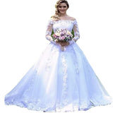 One-Word Shoulder Wedding Dress 2026 Spring New Bridal Princess Drag-Tailed Large-Size Repair Studio Wedding Dress HZ0517
