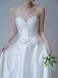 French Brated Light Wedding Dress Bride 2026 New High-End Feeld Yarn Small Tail White Engagement Dress HZ0517