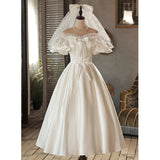 French Small Retro Sedley Light Wedding Dress Bride Toasting At The Escape Of The Princess Birthday Dress White Woman HZ0517