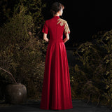 Bride Toast Suit 2026 New Red Plus-Size Choir Performance Cheongsam Wedding Dress Engagement Dress Woman HZ0517