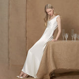 Simplicity Light Wedding Dress 2026 New Small Tail V-Neck Dress Showing Thin Bride Simple Retro Yarn HZ0517